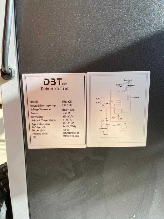 Осушитель воздуха DBTech 138 л/день