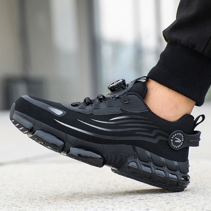 Работни мъжки обувки, горна част от метал, черни, 44EU