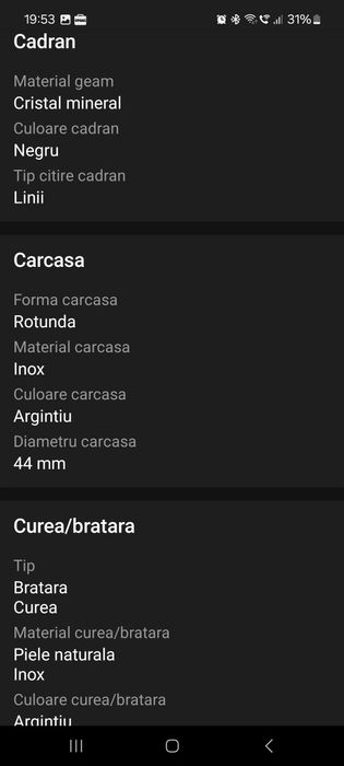 Fossil - Ceas cu o curea intersanjabila, Argintiu