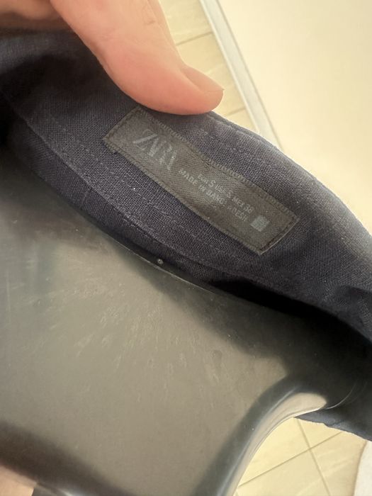 Льняная рубашка zara мужская