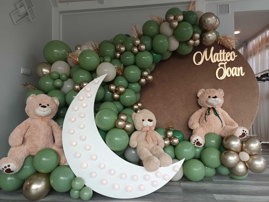 Photocorner botez Arcada baloane Decor cristelnita Aranjamente botez