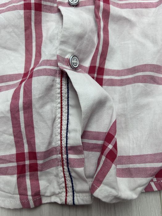 Cămașă Bărbați U.S. Polo Assn. Carouri Alb / Roșu - Mărimea S (Regular Fit)