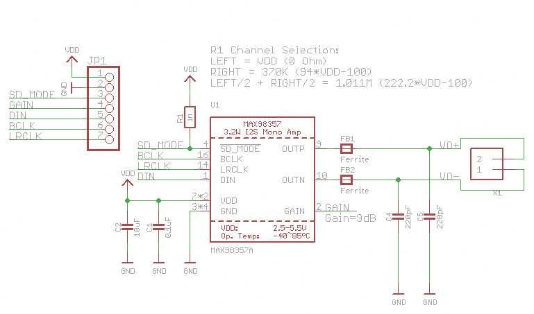 Audio HIFI decodor digital 32bit/96KHz MAX98357A cu amplificare 3W compatibil arduino IDE, ESP32, raspberry pi