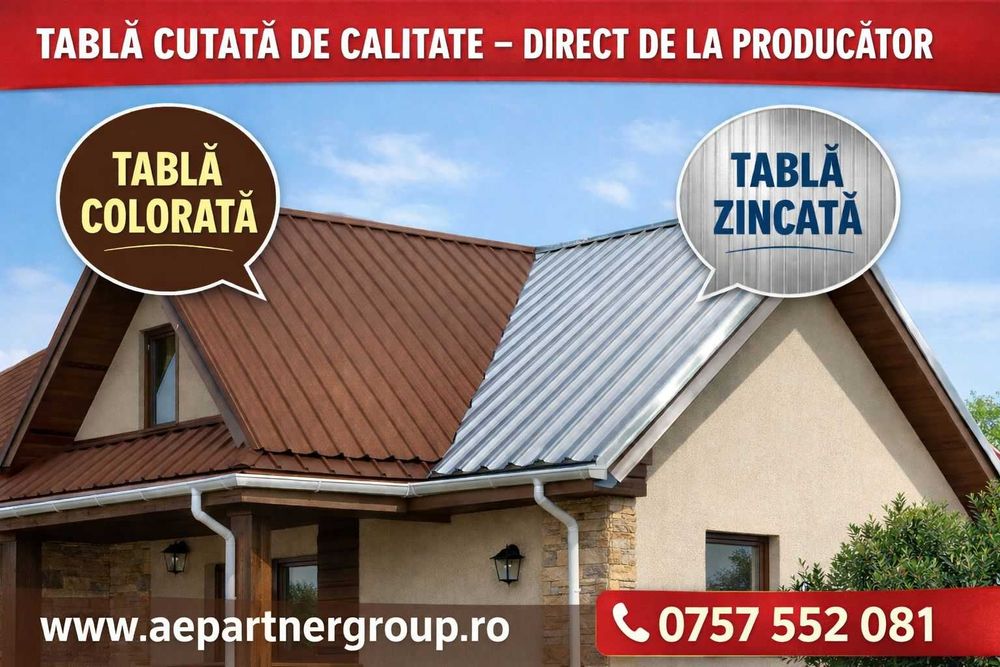 Tabla cutata H10 zincata/vopsita !