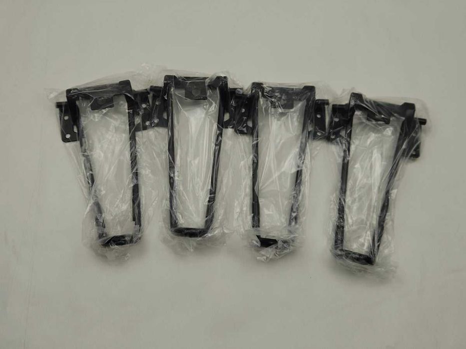 Set 4 picioare metalice pliabile pentru masa, 18 cm, negre