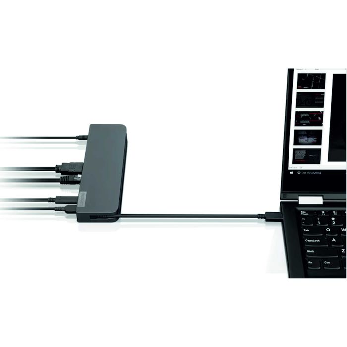 Lenovo USB-C Dock 40AU + оригинално 65W зарядно | 4K | LAN | HDMI