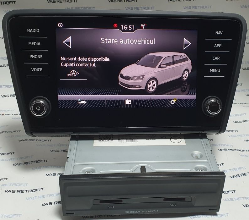 Navigatie MIB 2 SKODA Octavia 3 Fabia 3 Superb Kodiaq Karoq 5Q0035874C