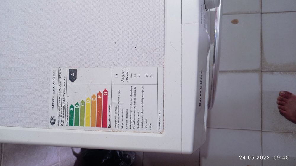 Avtomat Kir moshina Samsung