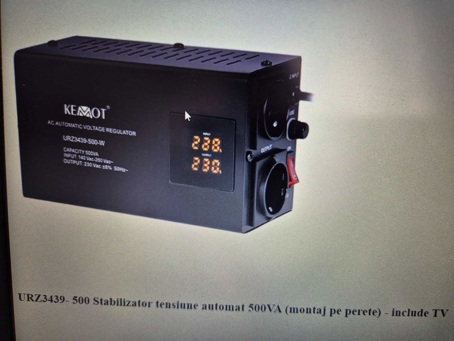 Stabilizator tensiune automat 500VA (montaj pe perete)
