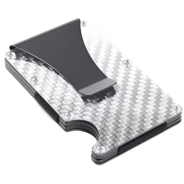 Калъф за Документи карбонови с щипка за пари портмоне