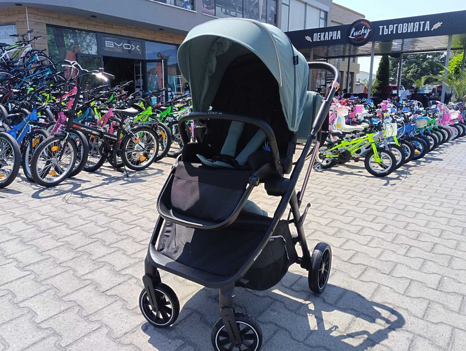 MONI Комбинирана бебешка количка BINGO зелен