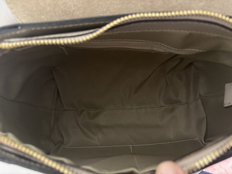 Geantă din piele naturală TAUPE