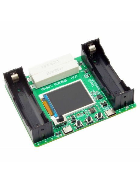 18650 Тестер за капацитет на батерия с дисплей - USB-C