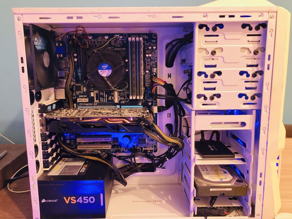 Геймърски Intel I5 3470,RX 470 4GB,16GB RAM,128 GB SSD+500GB HDD