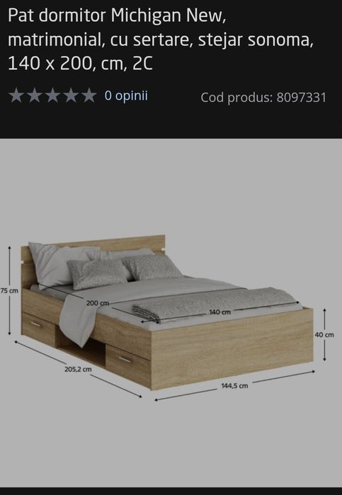 Pat dormitor 140x200