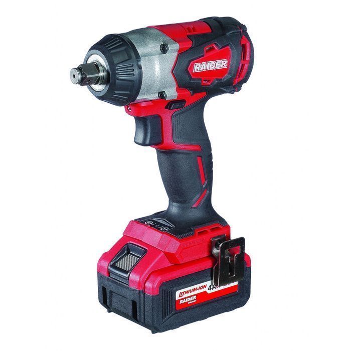 Pistol de impact cu acumulator 1/2 320nm 4ah 20v raider industrial