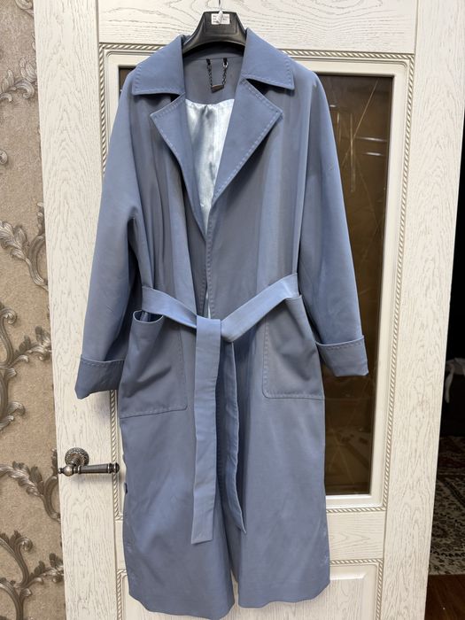 Тренч черный и голубой