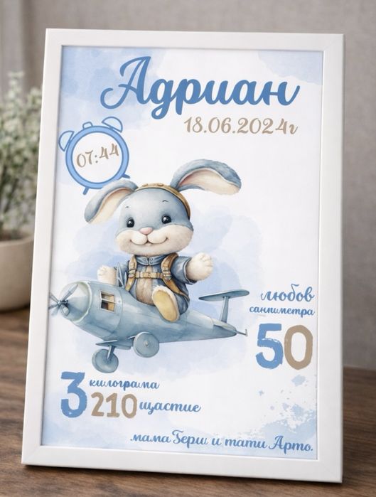 Персонализирана бебешка визитка