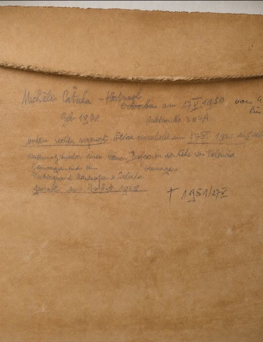 Маслена картина Michèle Catala (1921–1951) – „Пристанище край Валенсия“, 1948 г.
