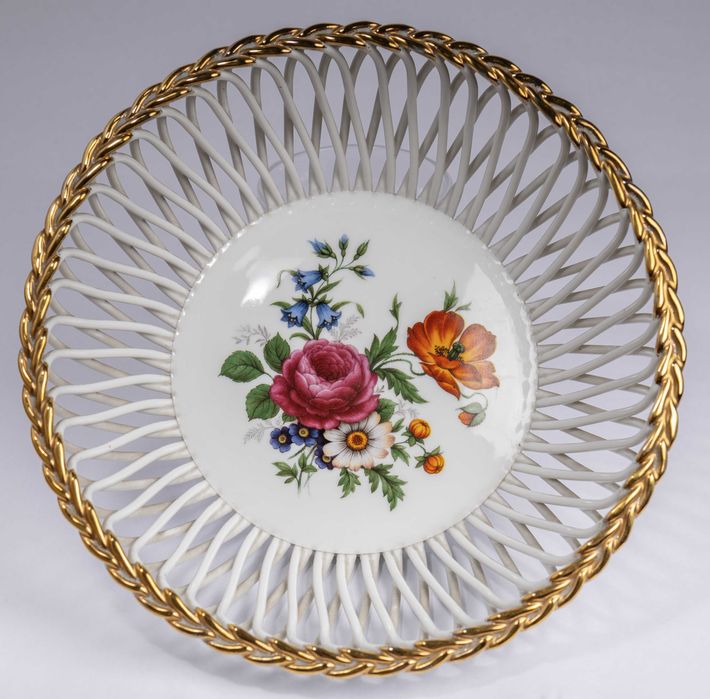 Bol Decorativ din Portelan Reticulat IRIS Cluj Lucrat Manual