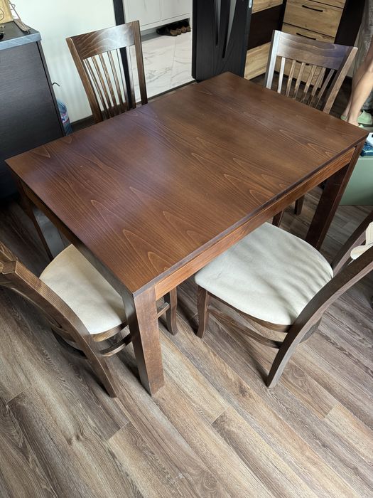 Трапезна маса + 4бр столове 120/80см (+35см)