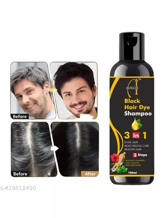 Soch bo'yoqli shampun MEIDU Black Hair Dye erkaklar va ayollar uchun,