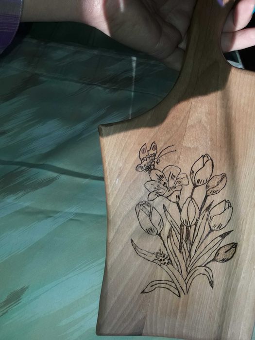 ръчно пирографирана дъска