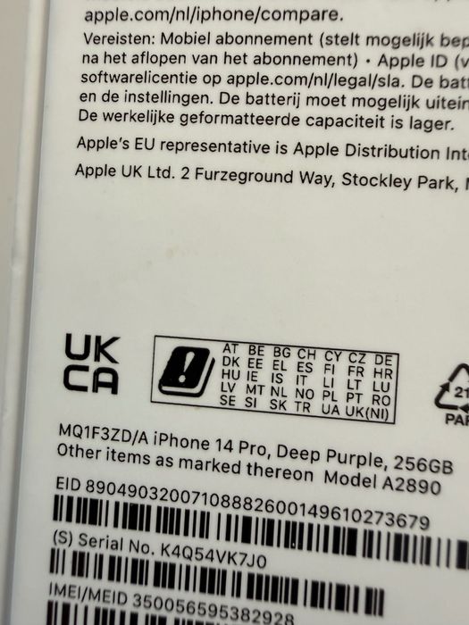 iPhone 14 Pro  256GB  Deep Purple