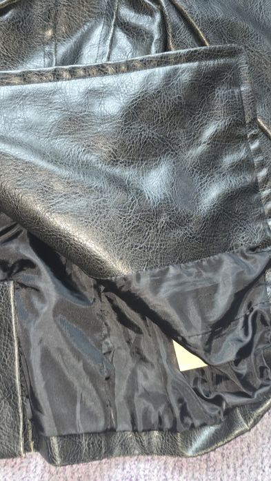 SH Geaca neagra de dame, piele cu captuseala, marimea S, de la Forever