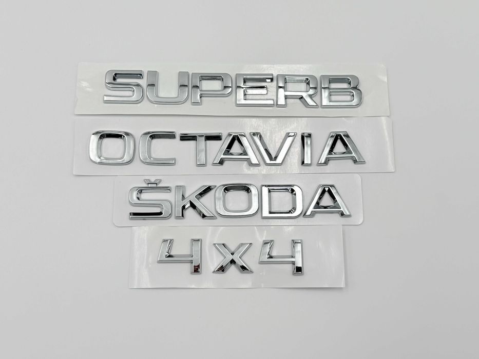 Emblema Compatibila Skoda/Octavia/Superb/4x4 crom spate