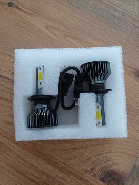 H7 LED крушки за фарове – 10 000LM, вентилатор, 6000K, мощни!