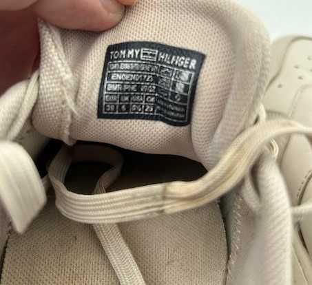 pantofi sport piele tommy hilfiger - nr.40, ca noi, culoare bej