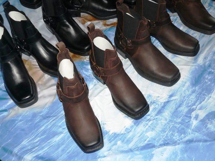 Harley botine și cizme din piele naturală pentru bărbați