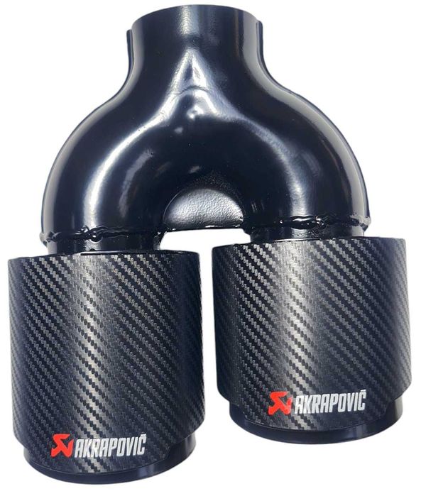 Накрайник ауспух Akrapovic  - десен или ляв - карбонов, двоен, 60мм