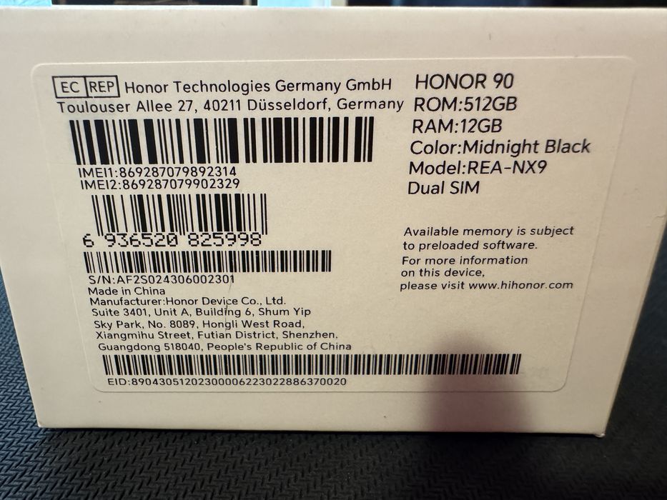 Honor 90 5G  512gb