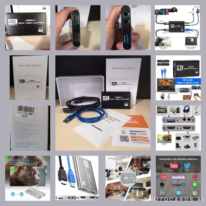 Доставка до СПИДИ АВТОМАТ 2,14€ -4K Ultra HD HDMI видео карта за засне