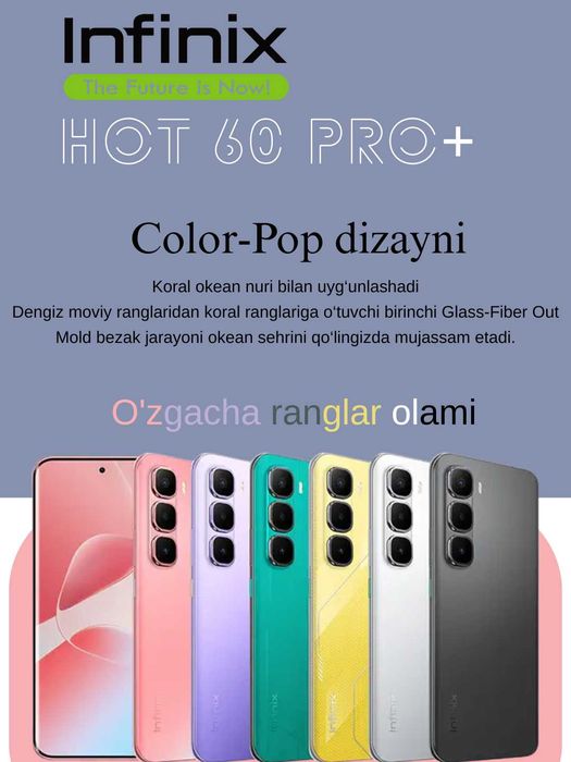 Infinix hot 60 Pro + 12 oy kafolat va mudatli to'lov bor