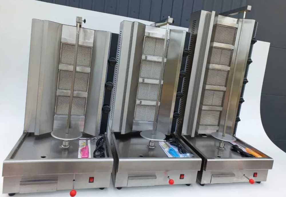 Rotisor Kebab / Shawarma / Saorma Profesional 3 Arzatoare GPL Motor Jos Inox Premium Transport Gratuit