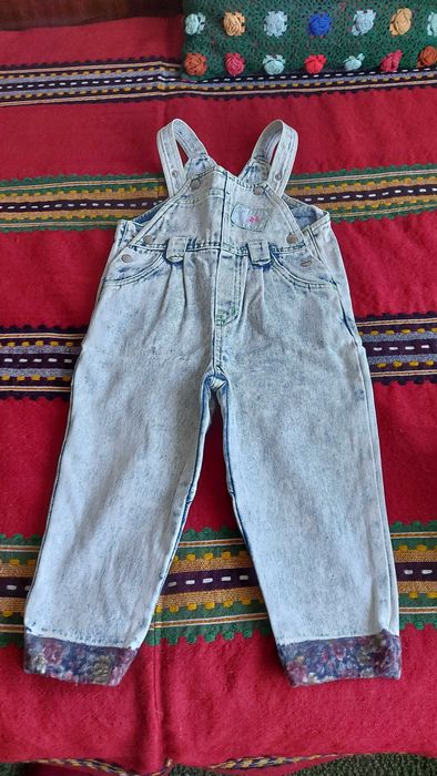 Сет от шуба и дънков гащеризон за 96см.