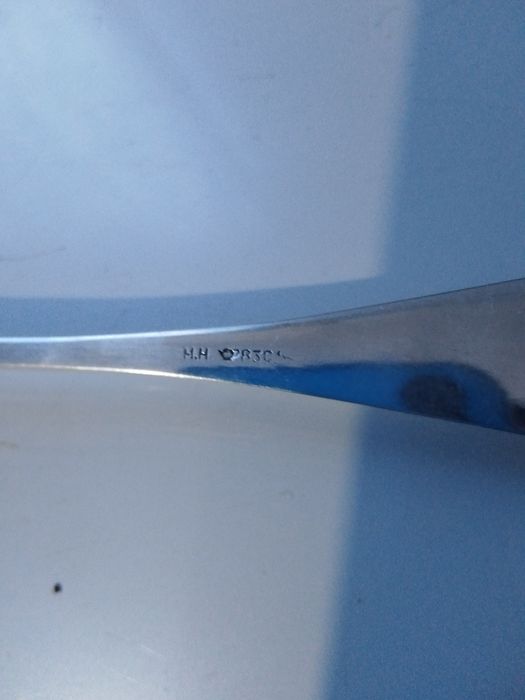 Linguriță mare argint masiv lucrat manual Norvegia