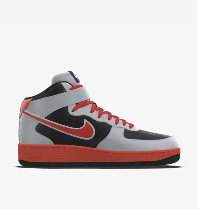 Nike air force 1 university red black and wolf grey noi marimi 39-42