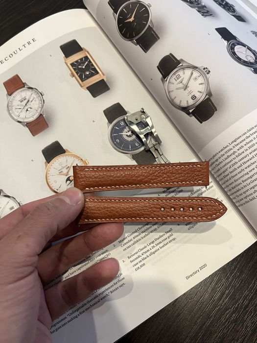 Curea pentru ceas 20 mm din piele premium Epsom lucrata manual - Omega