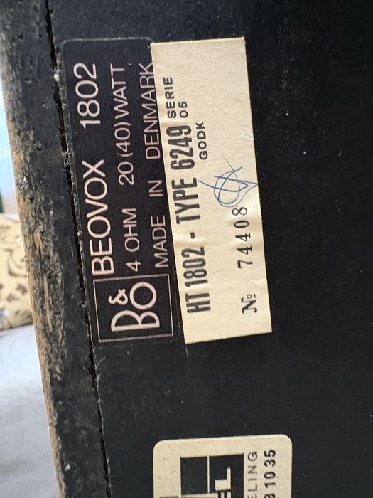 Boxe Bang &Olufsen Beovox 1802