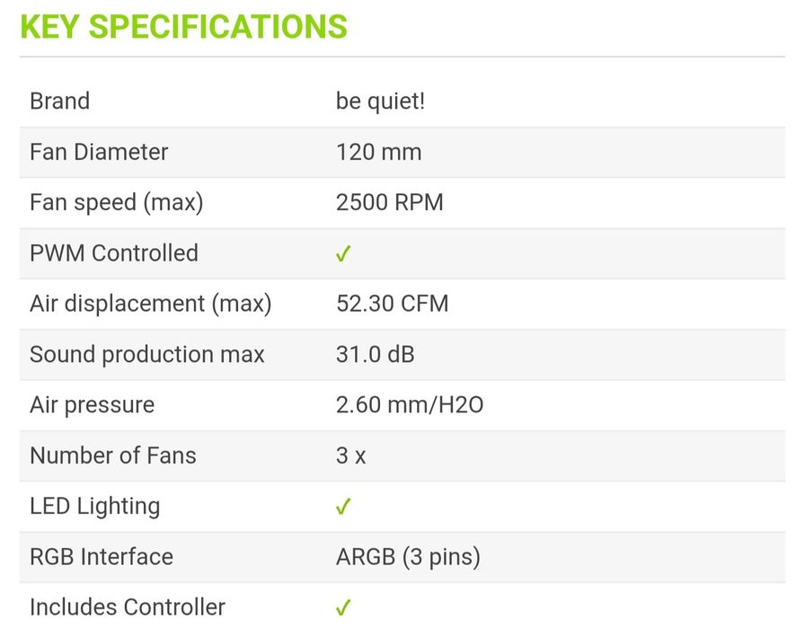 Vand set ventilatoare, Bequiet! Light wings 120mm pwm high speed