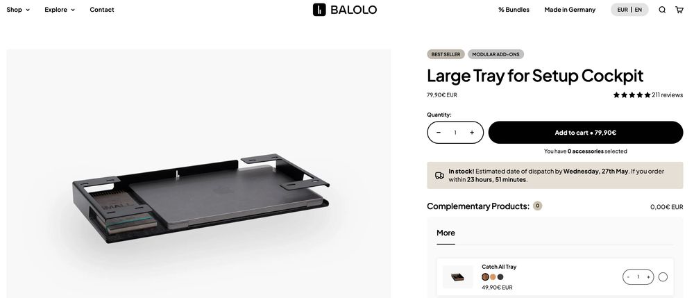 Stand monitor Balolo - Lemn negru - Large