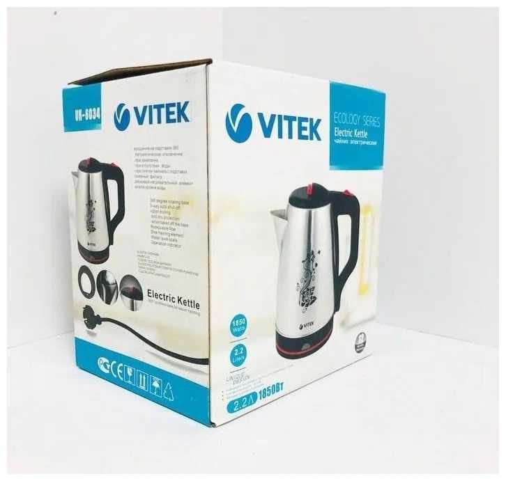 Электрический чайник Mivis Чайник VITEK VK-6034, серебристый