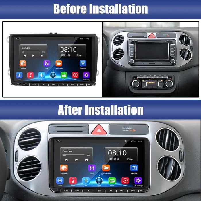 Мултимедия 9" 2-DIN с Android 12 за Volkswagen ,SEAT, Skoda