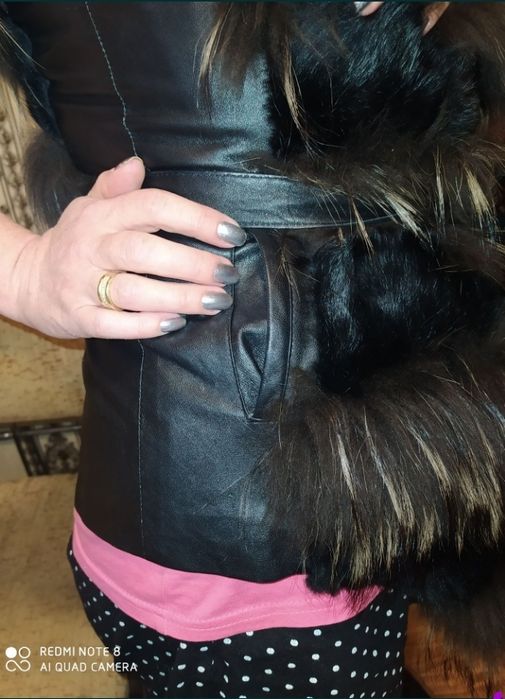 Кожаная безрукавка. Жакет