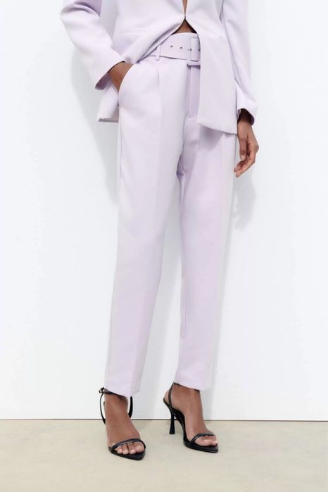 ZARA оригинал брюки с широким ремнем