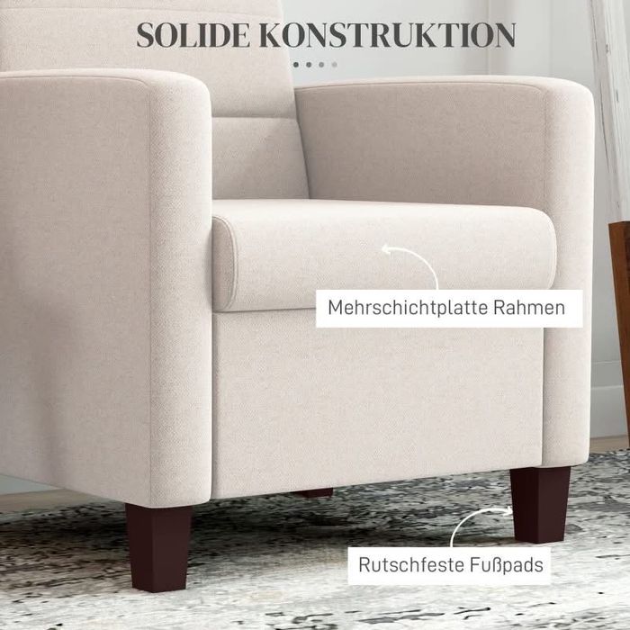 Тапициран фотьойл HOMCOM